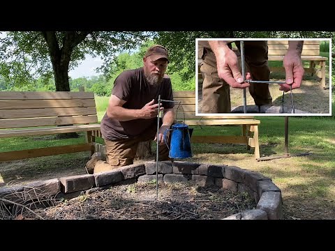 Quick & Inexpensive DIY Campfire Pot Hanger For Cooking Over The Open Fire