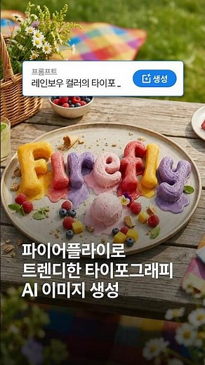 타이포그래피 AI 이미지, 이렇게 만드세요 🍕 | 어도비 파이어플라이로 AI 이미지 생성