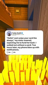 201K views · 2.3K reactions | "Hello? Just swipe your card like always," my sister sneered, expecting me to fund her bash. I walk. | Gaming Guru | Facebook