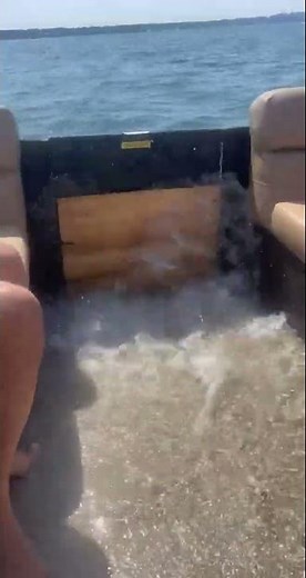 Pontoon Gets Filled With Water on Lake Erie - 1366694