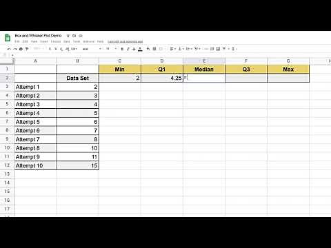 Box and Whisker Plot in Google Sheets