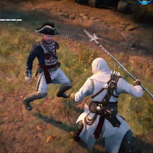 Assassin's Creed Unity Spear Combat & Finishing Moves with Pike Hammer Elite Spear #shorts