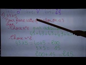 CE2 Math La multiplication posée