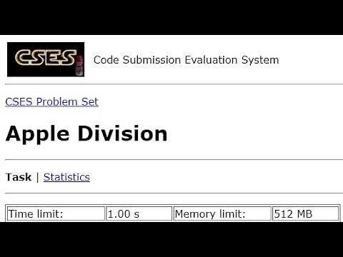 Apple Division - CSES Introductory Problems #14