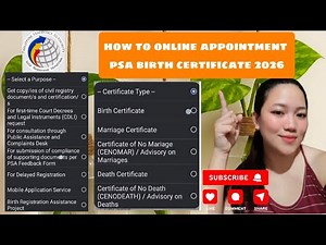 how to online appointment psa birth certificate 2026