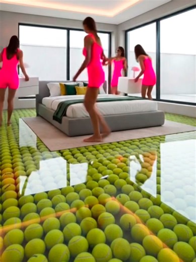 INSANE Tennis Ball Epoxy Floor Transformation