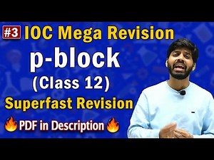 p block Class 12 Chemistry One Shot | JEE | NEET | eSaral | Prateek Sir