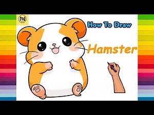 How to draw a Cute Hamster step by step easy | No.9 ARTS