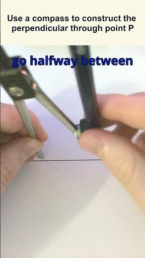 This point isn't on the line. Draw a perpendicular line through it.