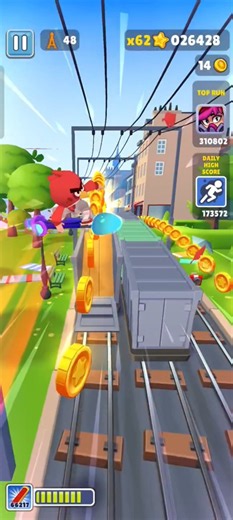 Wait For end 😱 Red ♥️ 🐰394 SUBWAY SURFERS World tour Paris shorts #shortsfeed #subwaysurfers