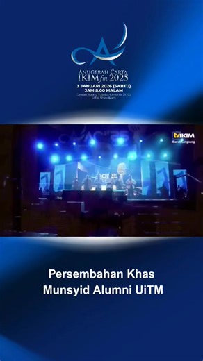 Persembahan khas oleh munsyid alumni UiTM sempena Anugerah Carta IKIMfm yang berlangsung malam tadi. Dua buah lagu disampaikan; Lagu Dunia Indah Bersama lirik nukilan YB Senator Dr. Zulkifli Hasan, Menteri Agama dan lagu Teman Sejati. Munsyid alumni UiTM yang terlibat adalah dari kumpulan nasyid Brothers, Mirwana, Mestica dan Durrani. Semoga mesej positif yang dibawa menerusi nasyid yang dipersembahkan menjadi panduan dalam kehidupan agar dunia kita lebih indah. Syabas & tahnih kepada para pemen