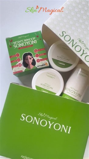 Reveal your skin's radiance with the Sonoyoni Rejuvenating Set from Skin Magical 🤩 Experience the power of a macro-exfoliator and skin lightening agent in one magical set. ✨ Grab yours now on Shopee, Lazada, and TikTok shops through our authorized sellers. Your journey to glowing skin begins here! 💚 | Skin Magical