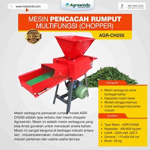 Mesin Pencacah Rumput Multifungsi (Chopper) AGR-CH250 - Maksindo
