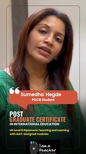 A turning point. That's how Sumedha Hegde, a PGCIE student, describes her experience with the IAAT course. “It gave me the confidence, the clarity, and the community I needed to grow as a reflective educator.” Looking to switch to a meaningful career in teaching or grow as an educator? If you're ready to take the next step in your teaching journey, we’re here for you. Explore how the Post Graduate Certificate in International Education (PGCIE) can be your pathway to making a meaningful impact th