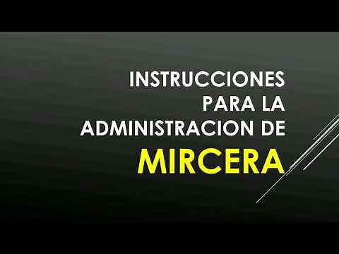 Como administrar Mircera | Metoxipolietilenglicol epoetina beta 💉