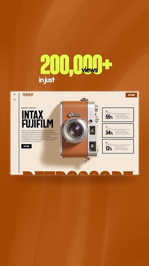 Abdul Mutakabar Ayaz • UI/UX Designer on Instagram: "FujiFilm Vintage Web Design Animation Tutorial 🔥 What do you think of these animated websites? Any tutorial that you want, let me know. ——————————- This is an unofficial comment inspired purely for creative fun! This video is not affiliated with Fujifilm. ——————————- #webdesign #webdesigner #uidesign #uxdesign #Canon #designinspiration #behance #dribbble #appdesign #websitedesigner #WebsiteInspiration #viral #camera #uianimation #fujifilm #ni