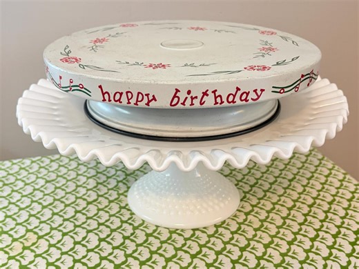 Vintage Musical Happy Birthday Rotating Cake Stand - NOT Working - Etsy