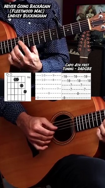 189K views · 3.3K reactions | Never going back again by Fleetwood Mac. One of the hardest fingerstyle songs to play! #guitarlesson #nevergoingbackagain #lindseybuckingham #fleetwoodmac | Anthony Parker and the Near Life Experience | Facebook