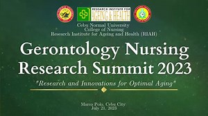 4.2K views · 101 reactions | You are invited to an online Gerontology Nursing Research Summit 2023 with the theme: Research and Innovation for Optimal Ageing via Facebook live this coming July 21, 2023, 9:00 AM to 4:00 PM. | Cebu Normal University | Facebook