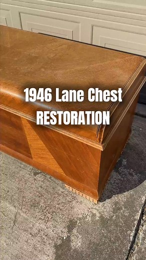 Restoring a 1946 Lane Cedar Chest This stunning Lane cedar hope chest from 1946 with a waterfall front, came to me as a custom project, and it had clearly seen better days. Time and wear had taken their toll, but its bones were solid and its potential undeniable. I approached this piece with care, starting by gently removing the old finish using a carbide scraper—one careful pass at a time. After that, a wash with lacquer thinner helped lift what remained before I moved into sanding. Once the su
