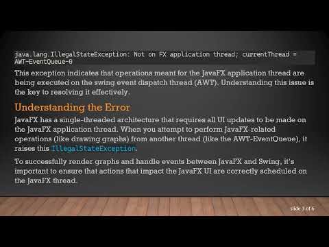Addressing java.lang.IllegalStateException in Event Handling for JavaFX and Swing Applications