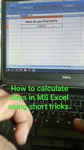 How to calculate days in MS Excel using short tricks.#Computer #excel #Days #Shorts