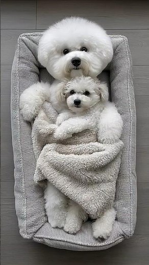 Sweetest Bichon Mom and Her Puppy Cuddling in Bed 🐶💤 | Cutest Puppy Love Ever