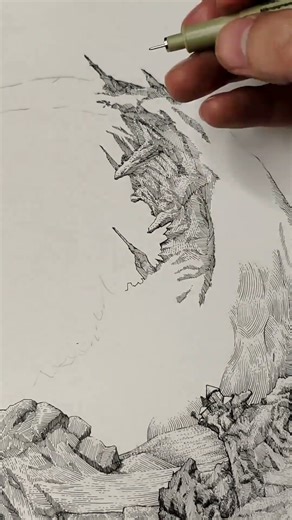 🖋️ Fountain Pen Drawing | Finding My Own Art Style Through Practice ✍️ #art #painting #drawing