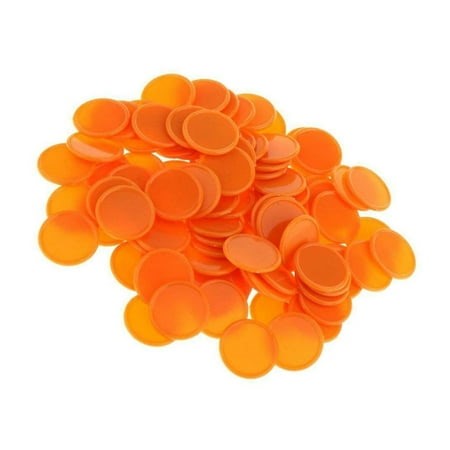 25MM barreled Plastic Coin Chip money toys developmental toys 100 barrels a barrel Concave Edge Orange - Walmart.ca