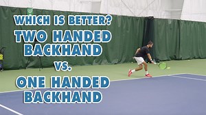 Today we discuss the advantages and disadvantages of the one-handed and two-handed backhands. This video is for players with a PlayYourCourt rating is for all skill levels. Click here to get your custom video coaching: http://bit.ly/2NJhy28 | PlayYourCourt