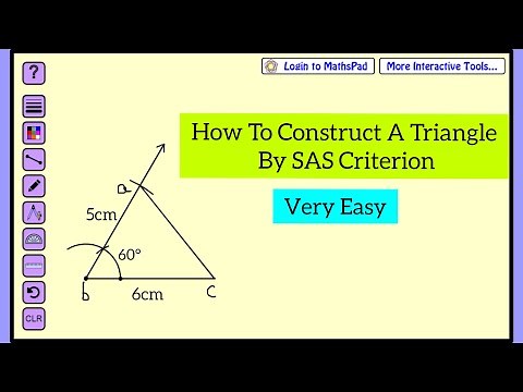 How To Construct A Triangle By SAS Criterion | Construct △ABC in which ∠B=60° ; AB=5cm and BC=6cm