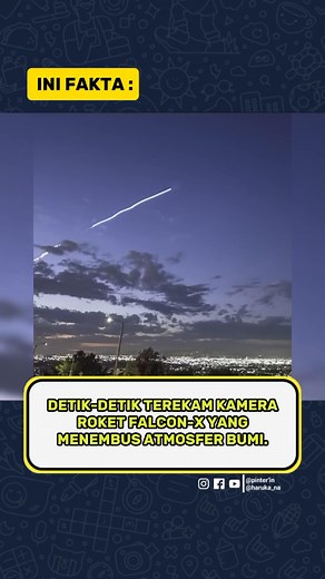 Ini bukan meteor yang jatuh melainkan peluncuran roket Falcon X-9 yang dikembangkan oleh NASA. -=-=-=-=-=-=-=-=-=-=-=-=-=-=-=-=-=-=-= 🎥Via : (Unknown) •All credit goes to the original creator. If you’re the owner and want credit or removal, feel free to DM/Inbox me. •Kredit untuk pembuat asli. Jika kamu pemilik kontennya dan ingin disebutkan atau dihapus, silakan kirim pesan ya. Follow (Us)👉Low IQ'U 🧠Tambah pengetahuan dan wawasan mu dengan mengikuti halaman kami. #reels #fakta #unik #sejarah