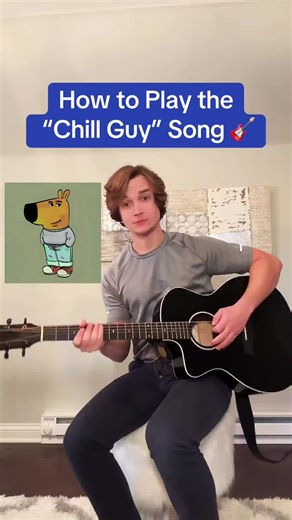 Dave - Beginner Guitar Teacher | How to Play the “Chill Guy” Song 🎸 #guitartok #guitar #guitartutorial #acousticguitar #easyguitar #guitartabs #musiciansoftiktok #fyp #foryou | Instagram
