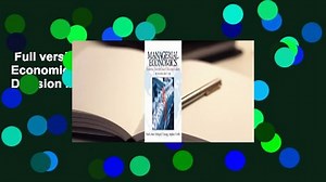Full version  Managerial Economics: Economic Tools for Today's Decision Makers Complete