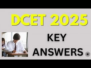 DCET 2025 OFFICIAL KEY ANSWERS#KEY #DCET #2025