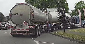 Dashcam captures cyclist's bike being crushed by tanker truck (VIDEO) | News