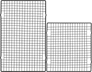 2 Packs Cooling Racks for Baking, 16” X 9.7” and 10.8” X 10” Stainless Steel Wire Rack Cooling for Cookies, Pies, Cake