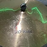 20 inch Low Volume Cymbal Golden Mute Cymbal Ride Drum Quite Alloy for Adult Practice Traditional Finish Brass for Drum Hardware Cymbal Pack (20" Ride)
