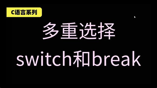 多重选择switch和break