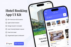 Hotel Booking App UI Kit, an App Template by CreativeUI