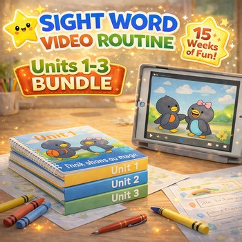 Sight Word Video Routine BUNDLE: Units 1-3 QR Codes No-Prep