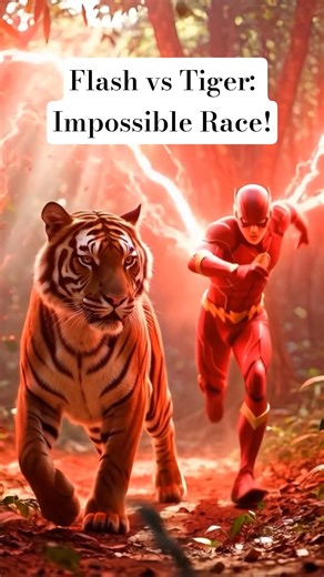 Flash ki Raftaar vs Tiger ka Power! 😱 #Shorts
