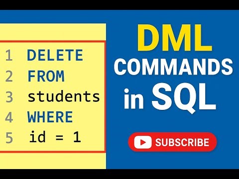 DML Commands in SQL Explained | INSERT, UPDATE, DELETE | SQL Tutorial for Beginners #sql