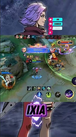 IXIA LEGENDARY 🥶 #mobilelegends #mlbb #epicgameplay