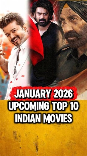 January 2026 — Top 10 upcoming Indian movies ready to rule theatres across the country. 🔥 New Year. New Movies. Bigger Madness! 🍿 Which one are you watching first? 👀🎬 #January2026 #UpcomingIndianMovies #IndianCinema #MovieLovers #FilmBuzz | Filmula Bissaflick