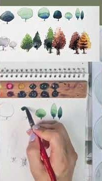 🚩04_1. Anyone Can Paint Trees Well / Pungja’s Urban Sketchbook Vol. 1 / Coloring Background Trees...