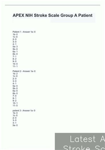 Latest APEX NIH Stroke Scale Group A Patient 16Complete video