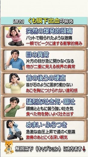 【警告】くも膜下出血の前兆5選