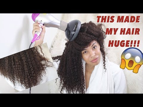 How to use a diffuser for perfect curly hair | Maryam Hampton’s volume & definition routine
