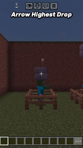 minecraft highest fit drop arrow kill for mob #shorts #viral #trending #minecraft